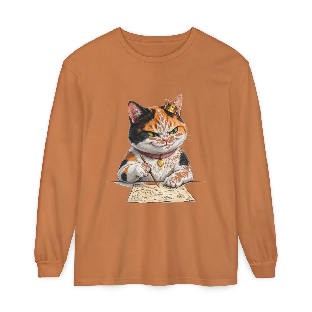 Bonnie quietly plotting against Luna — the illustration printed on this long-sleeve tee — shown in Yam