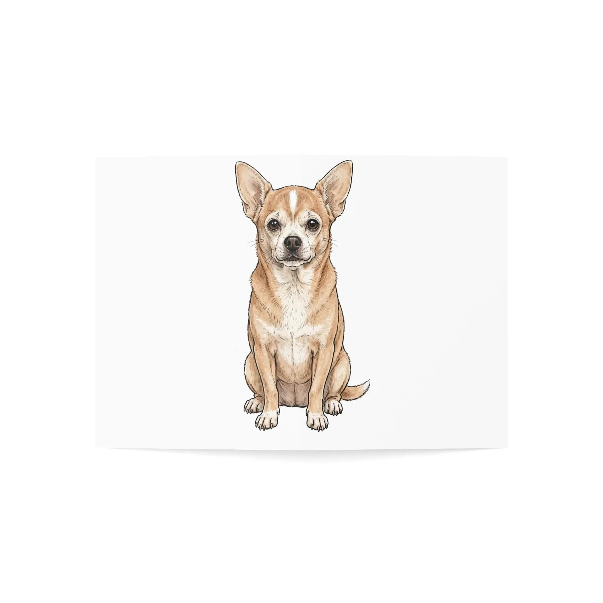 A greeting card with Bruno sitting upright on the cover