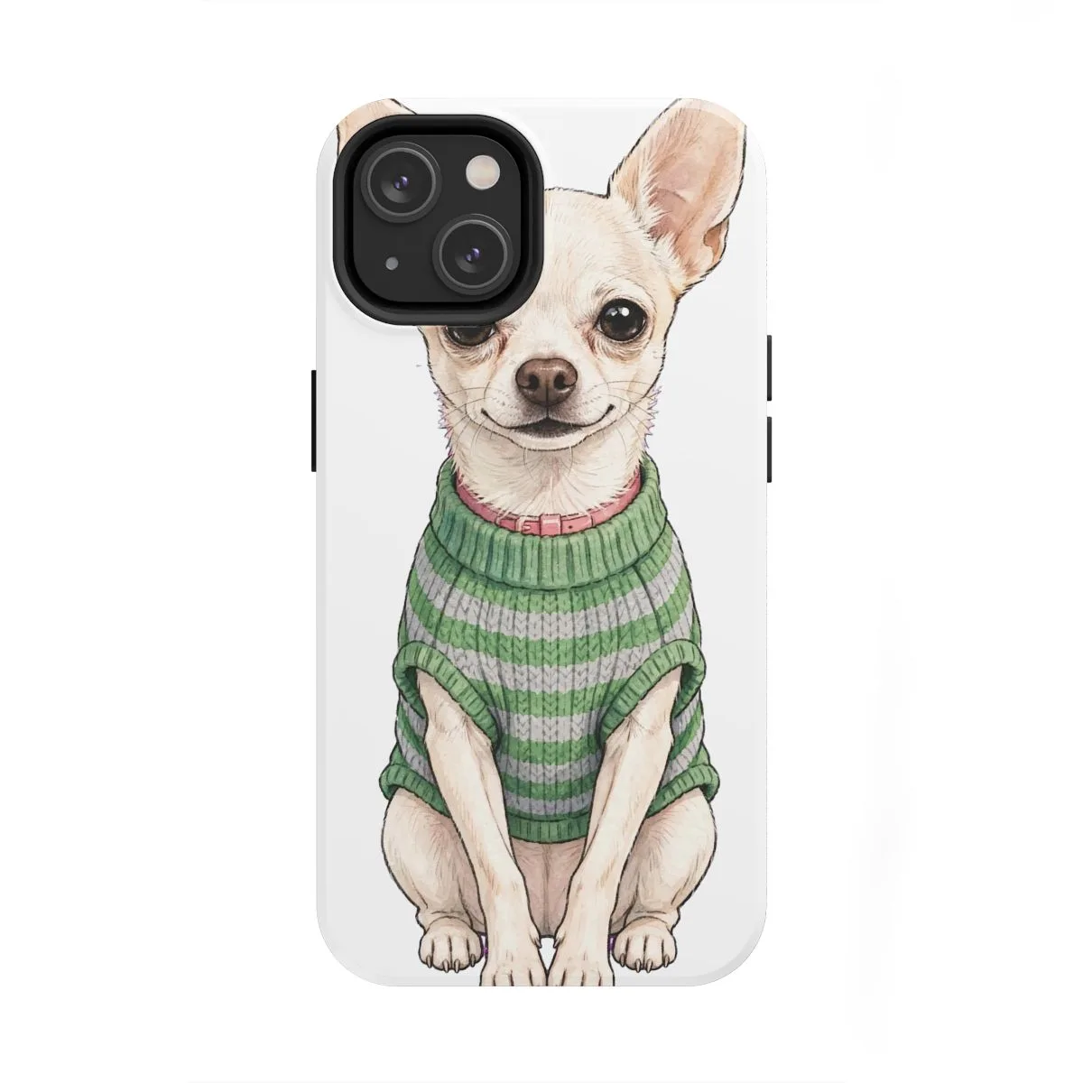 The case, with the SalchiLuna design printed on it